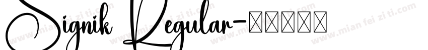 Signik Regular字体转换